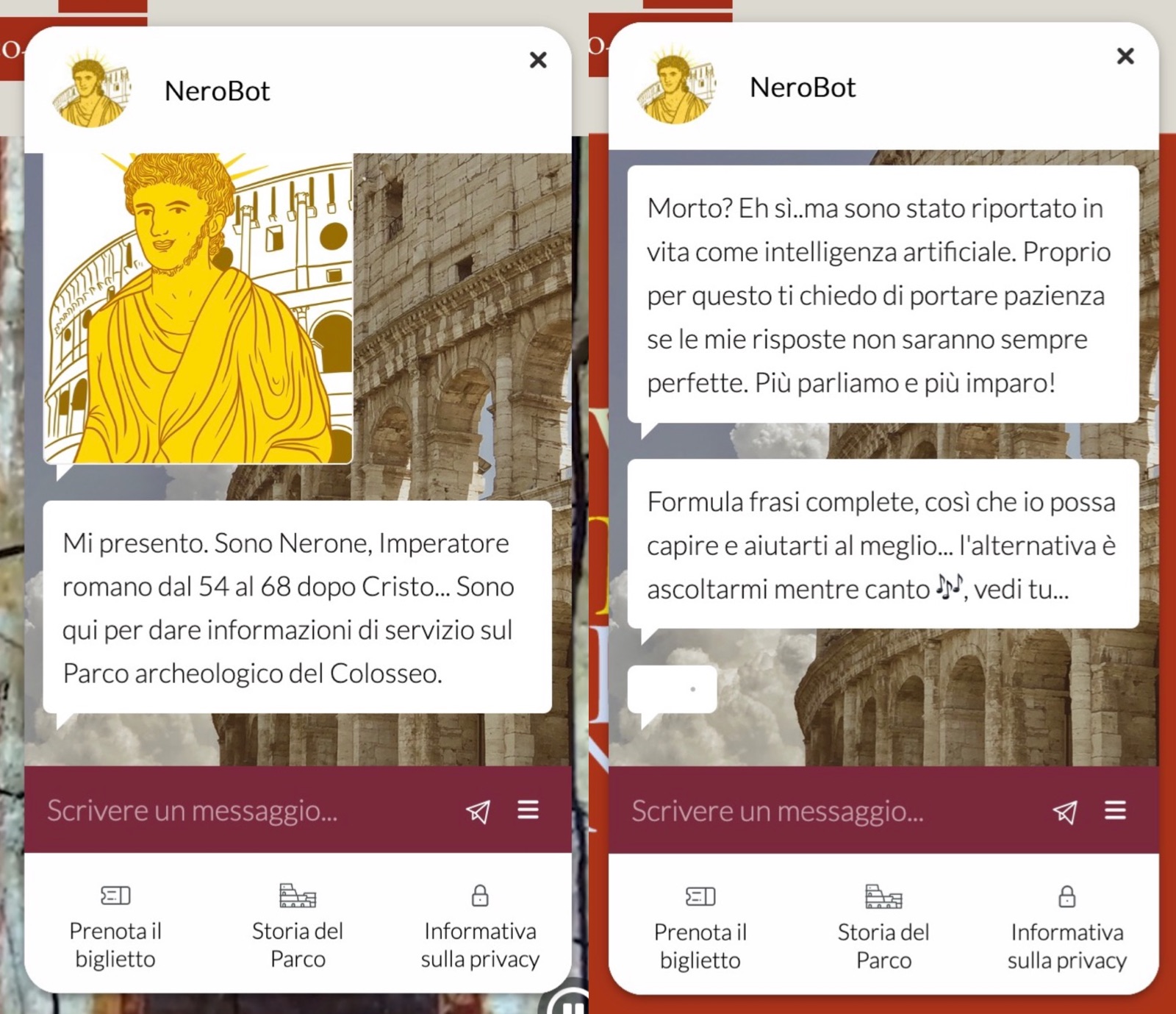 L’Imperatore Nerone diventa guida chatbot al Colosseo