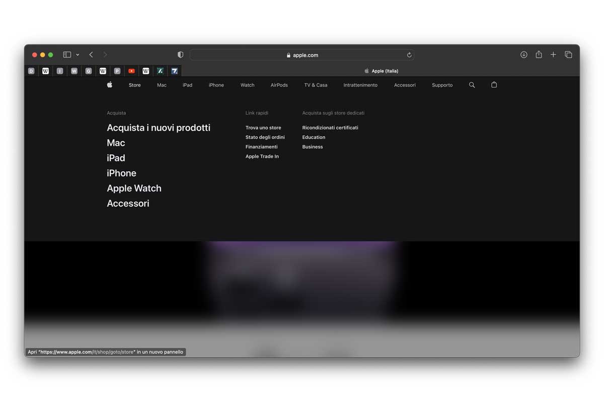 Apple ha riprogettato il sito con dei menu a discesa - macitynet.it