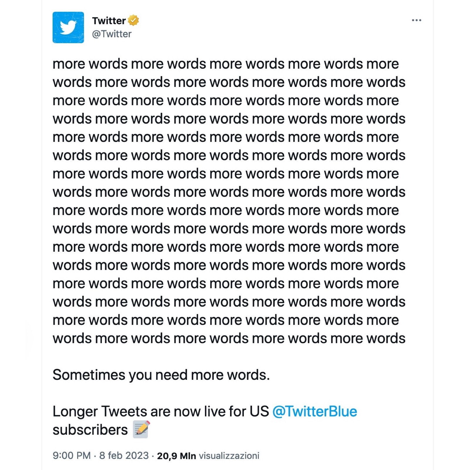 Twitter Blue, gli abbonati ora hanno fino a 4000 caratteri