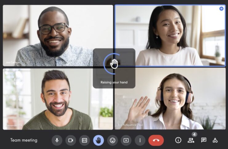 Google Meet con AI rileva la mano alzata in riunioni e lezioni