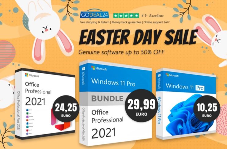 Solo 10 € per Office 2021 o Windows 11 su Godeal24 per Pasqua