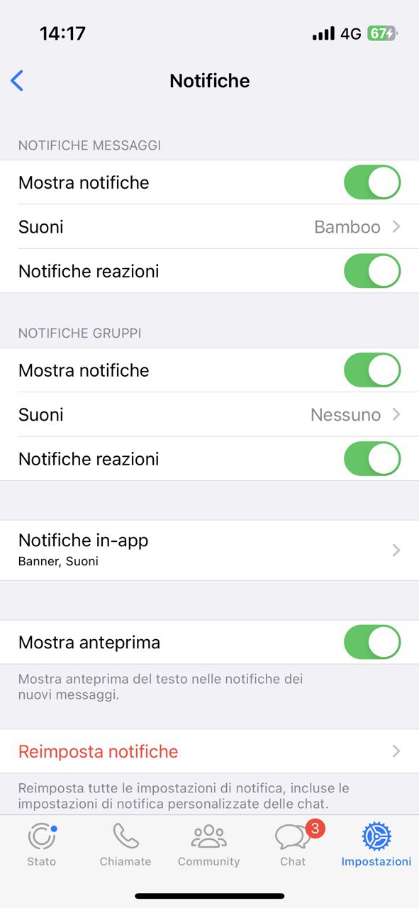 Come personalizzare le notifiche di WhatsApp