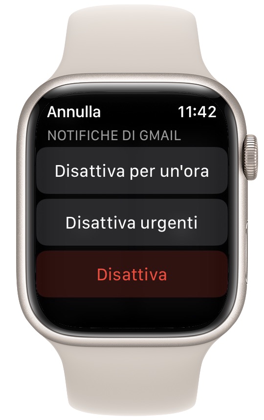 Gestire le notifiche di Apple Watch