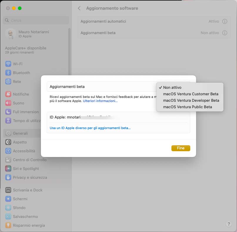macOS 13.4 e watchOS 9.5, stop alle installazioni di beta con i profili