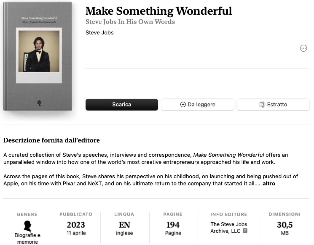 Steve Jobs, il libro Make Something Wonderful è disponibile gratis