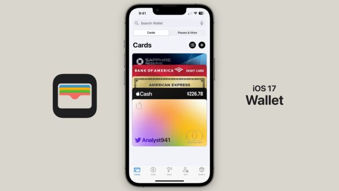 iOS 17 con cambiamenti a Wallet e Salute