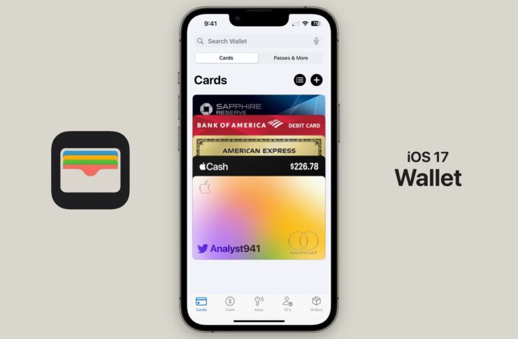iOS 17 con cambiamenti a Wallet e Salute