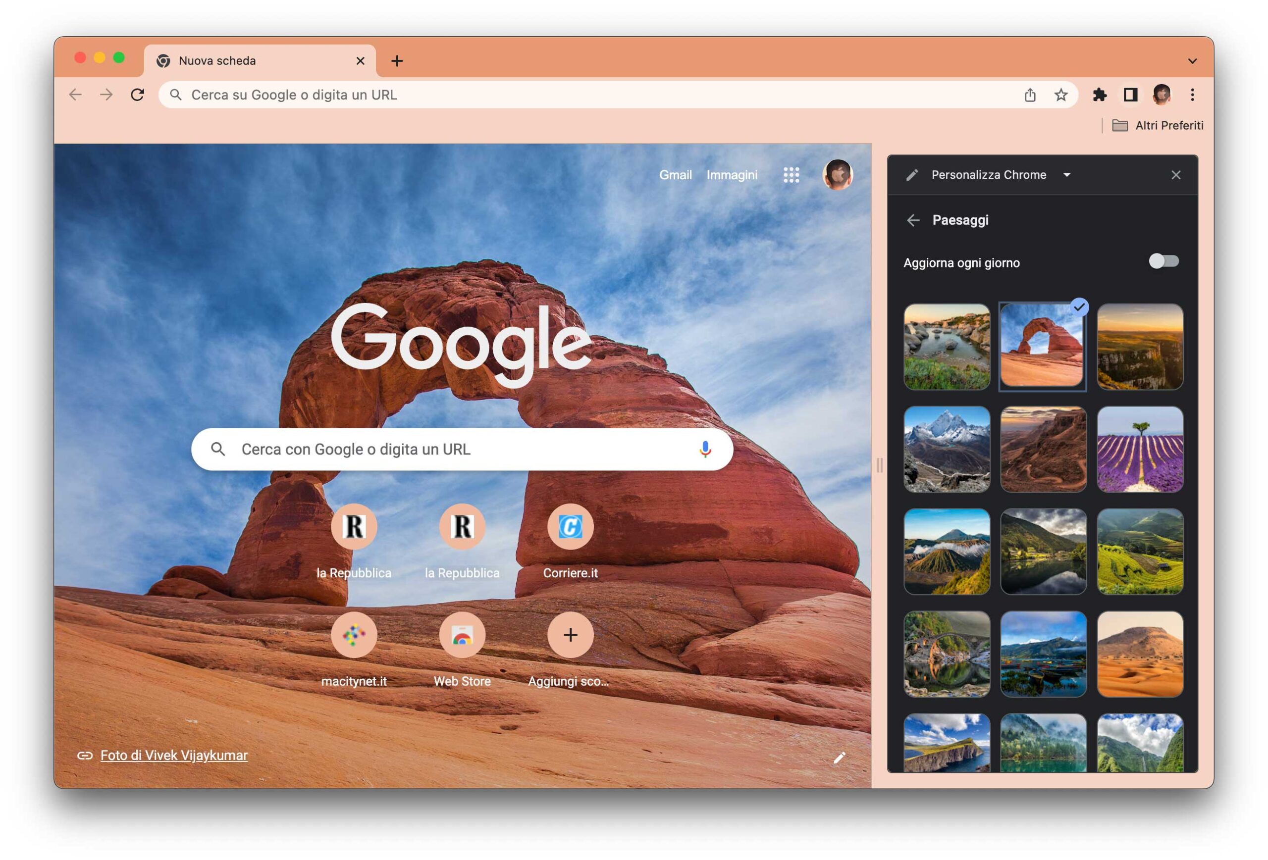Un po' di colore in Chrome con le nuove opzioni di personalizzazione