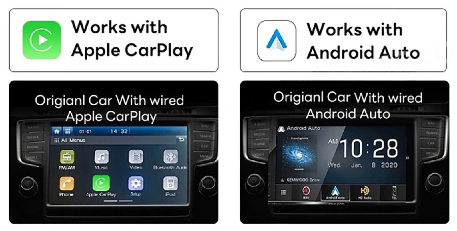 Con CPC200-2AIR CarPlay e Android Auto senza fili spendendo solo 42 €