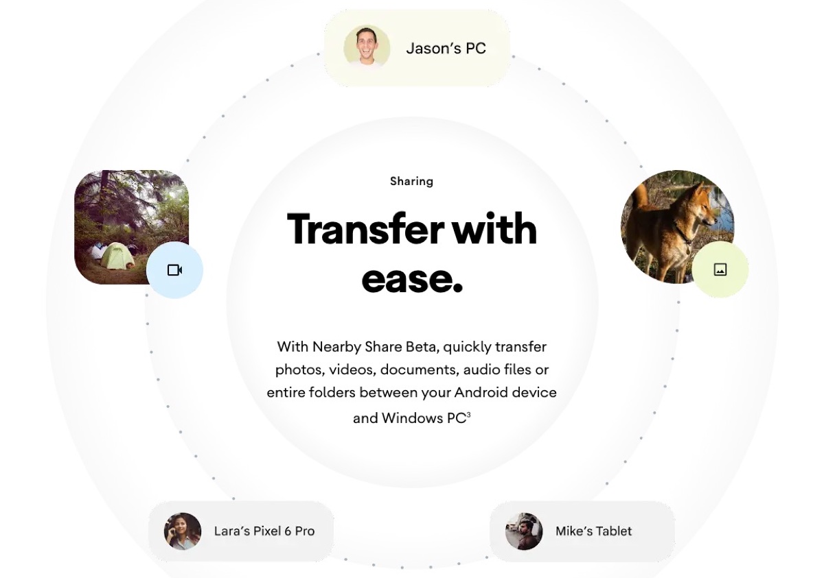 Google Nearby Share per PC Windows è disponibile nel mondo