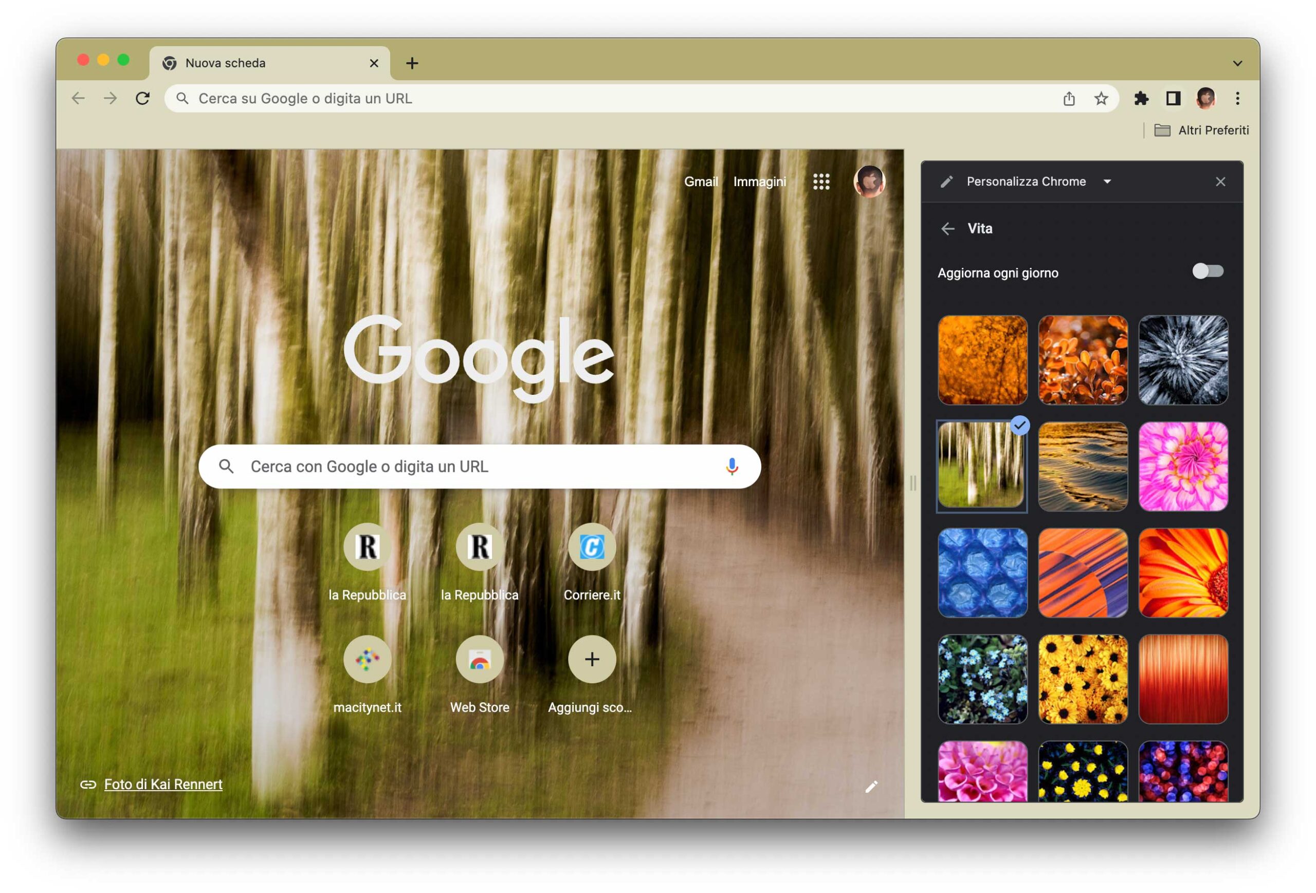 Un po' di colore in Chrome con le nuove opzioni di personalizzazione