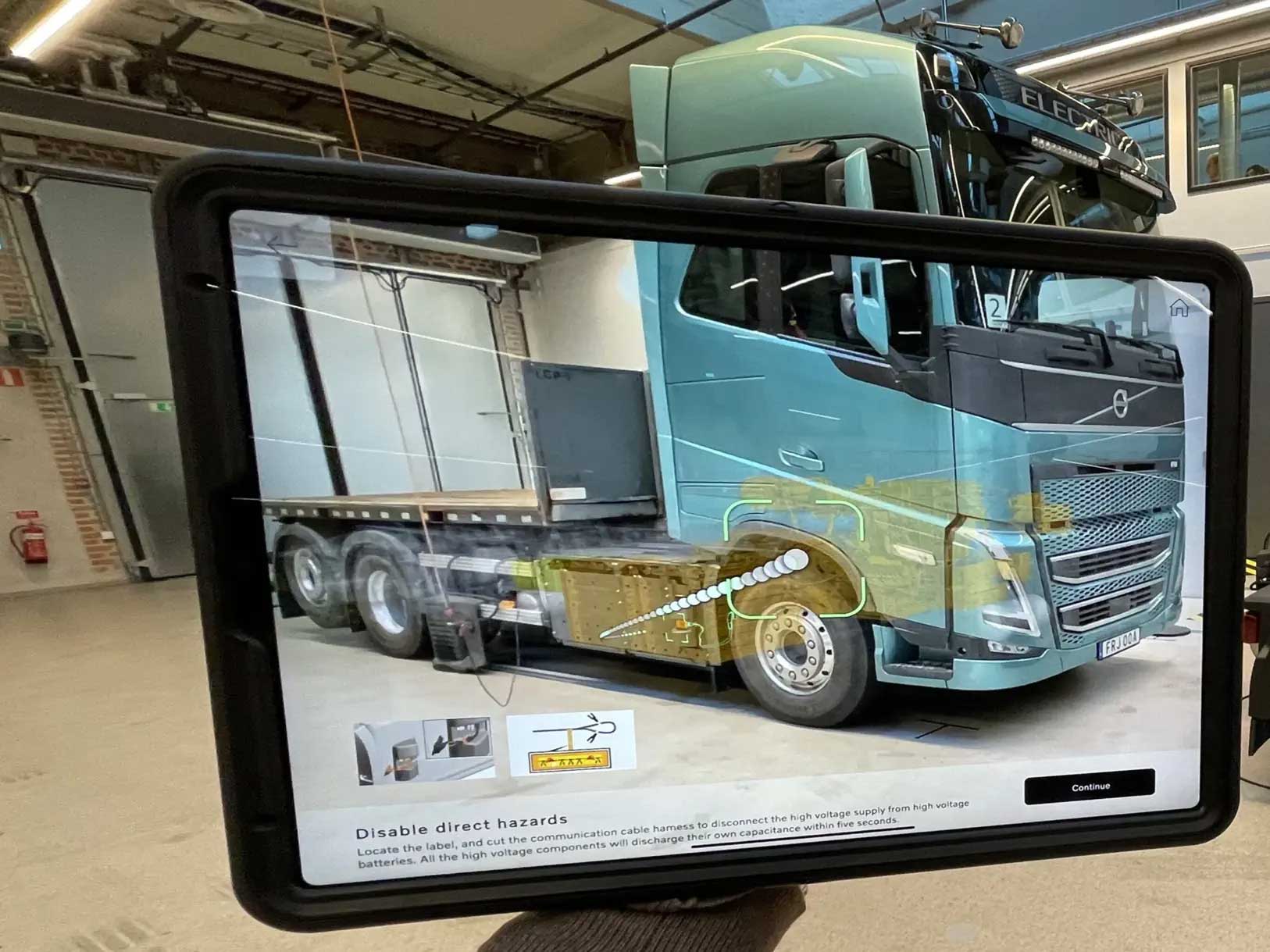 Sicurezza camion elettrici, un'app in Realtà Aumentata per i soccorritori