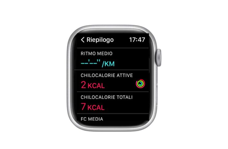 Apple Watch e iPhone, la differenza tra calorie attive e calorie totali mostrate nelle Sessioni