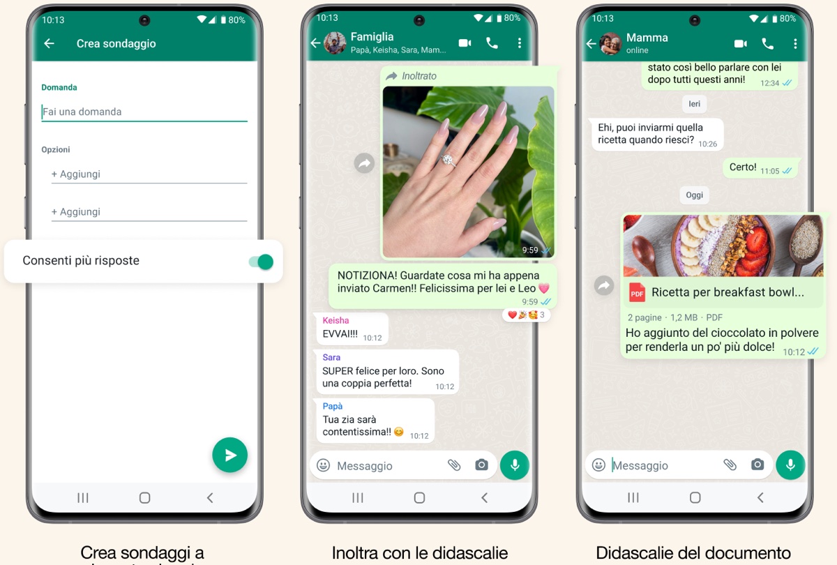 WhatsApp si aggiorna con i sondaggi a voto singolo e altro ancora