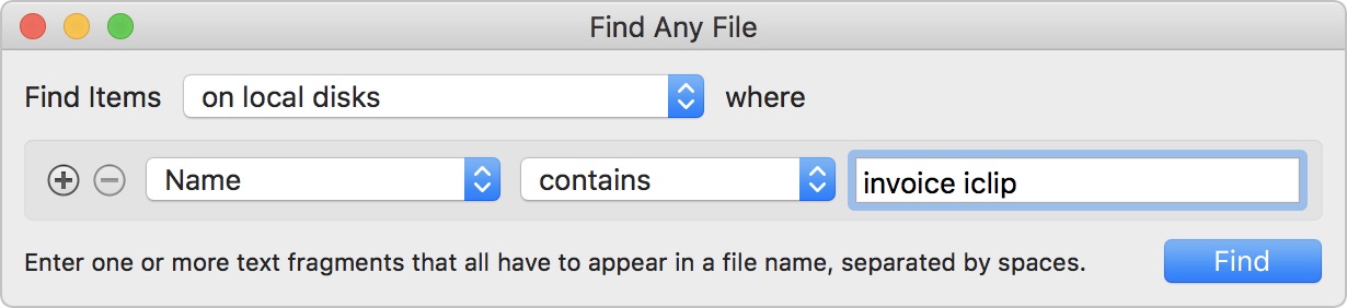 Find Any File, le ricerche agli steroidi nel Finder del Mac con poco più di 1 euro