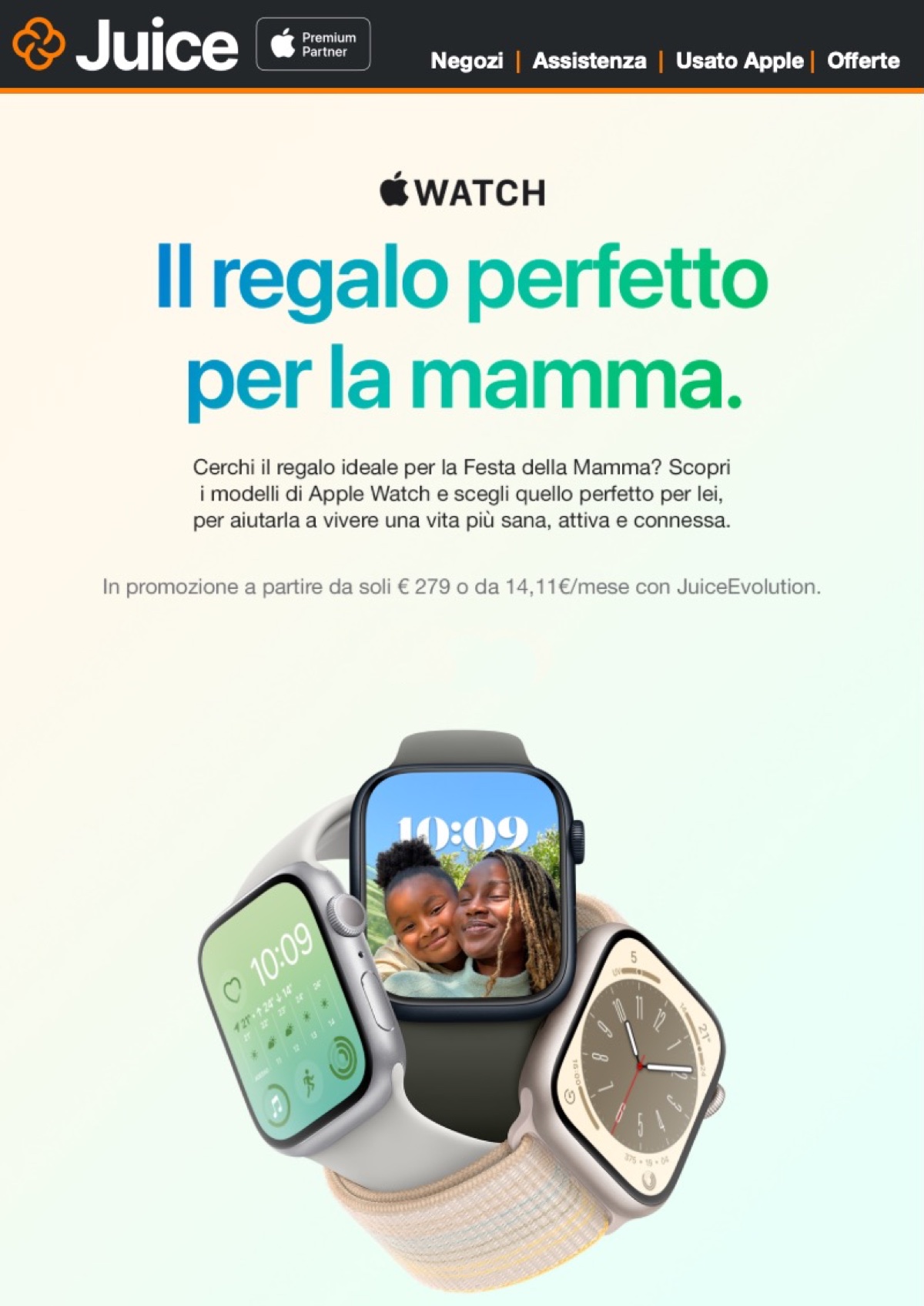 Da Juice Apple Watch per la Festa della Mamma da 14,11€ al mese ...