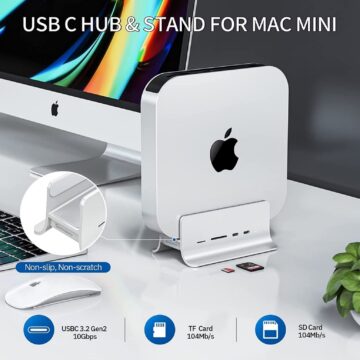 Mettete il Mac mini in verticale con l'hub Minisopuru che aggiunge nuove porte