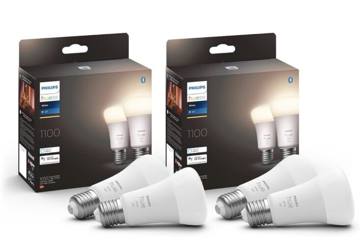 Quattro Lampadine smart Philips Hue da 1100 Lumen con Bluetooth e Zigbee a meno di 40 € - macitynet.it