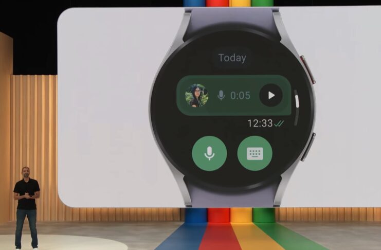 WhatsApp su Wear OS. Immagine: Google