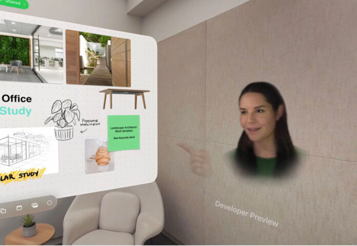 Vision Pro può creare fluttuanti avatar realistici per FaceTime