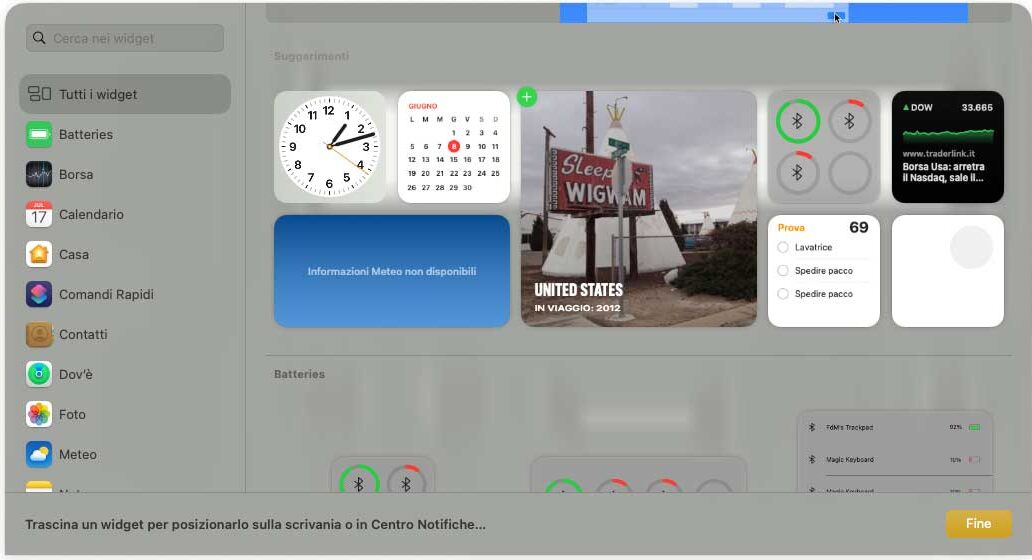 macOS Sonoma, come funzionano i nuovi widget sulla Scrivania