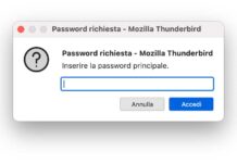 Come proteggere Thunderbird con una password all'avvio
