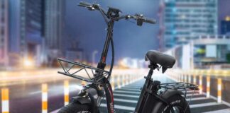 Bicicletta elettrica pieghevole LAOTIE FL75, fino a 110 km di autonomia