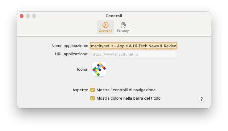 macOS Sonoma, come si creano le app web partendo da un sito