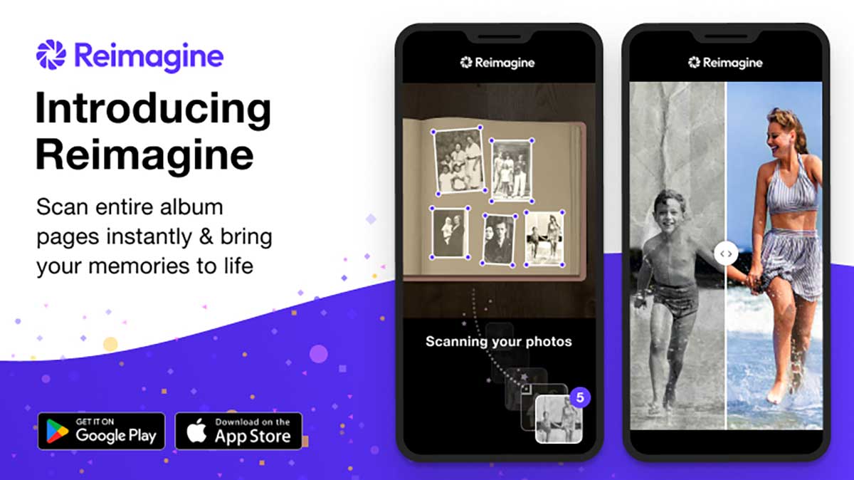 Reimagine, un'app per scansionare, migliorare e condividere le vecchie foto di famiglia