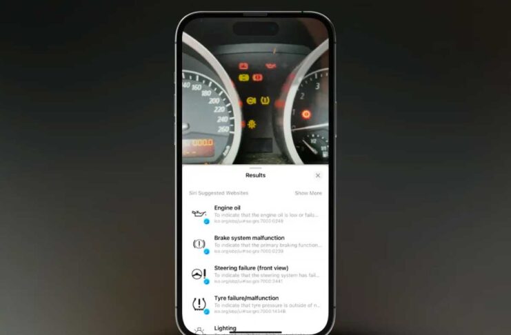 iOS 17 comprende il significato delle spie nell'auto