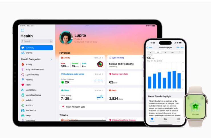 iOS 17, iPadOS 17 e watchOS 10, le novità dell'app Salute