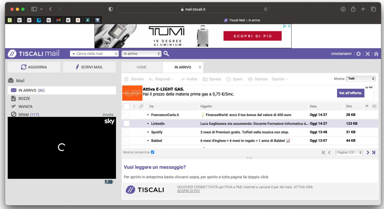 Tiscali e le mail bloccate, segnalazioni alle associazioni di consumatori Tiscali e le mail bloccate, segnalazioni alle associazioni di consumatori