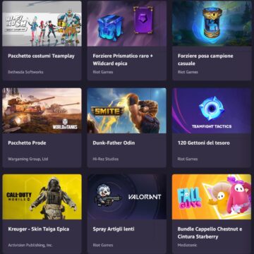 I bonus in regalo questi giorni con Amazon Prime Gaming