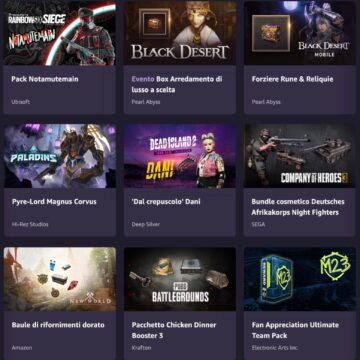 I bonus in regalo questi giorni con Amazon Prime Gaming