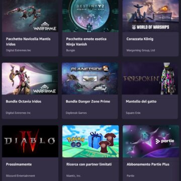 I bonus in regalo questi giorni con Amazon Prime Gaming