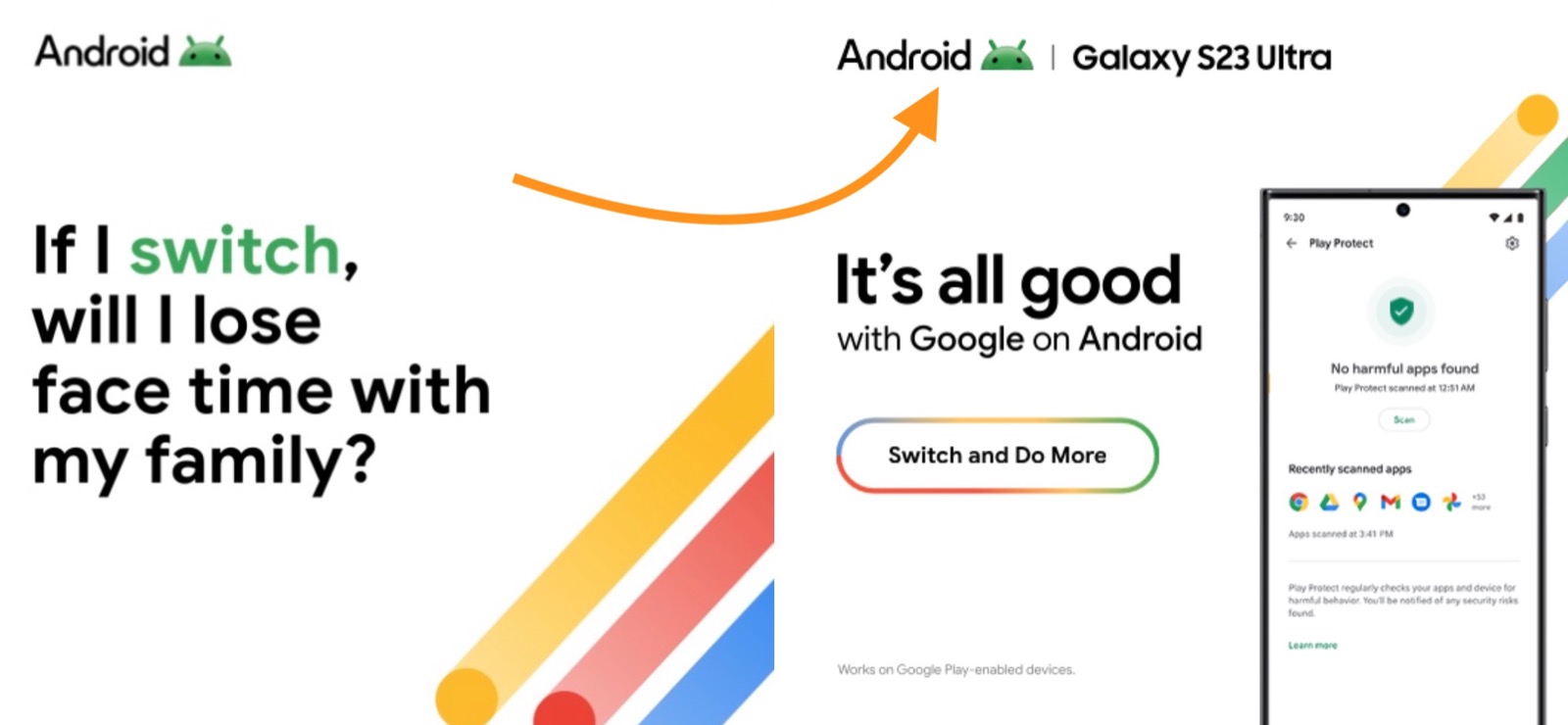 Rivoluzione marchio Android, nome in maiuscolo e logo in 3D Rivoluzione marchio Android, nome in maiuscolo e logo in 3D