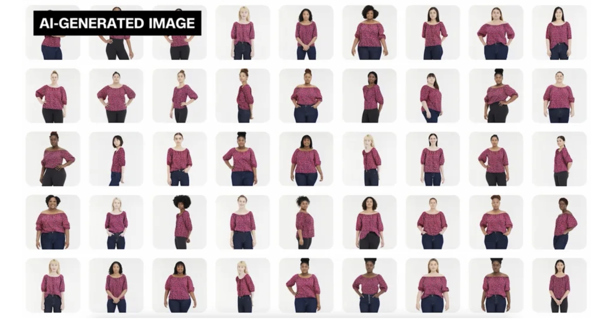 Google AI mostra come sta un abito su diverse corporature Google AI mostra come sta un abito su diverse corporature