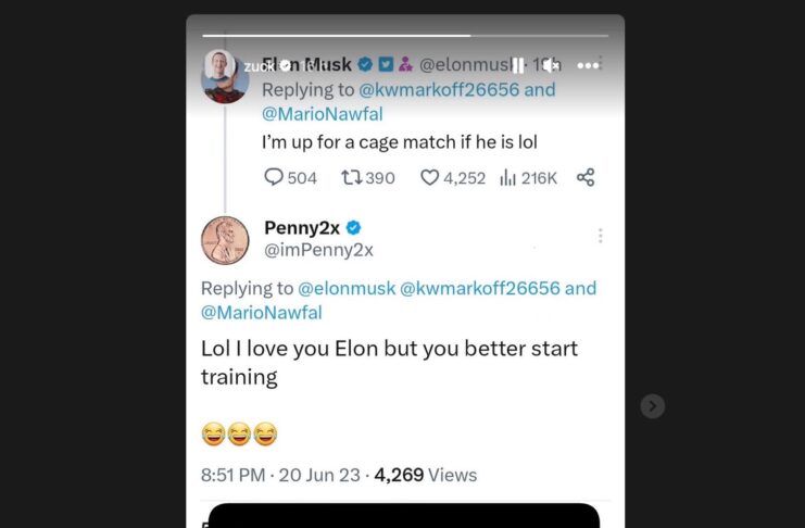 Musk e Zuckerberg se le vogliono dare sul ring