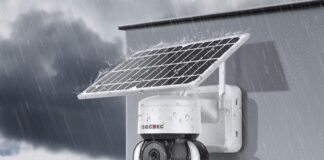 Telecamera di sorveglianza con pannello solare in sconto