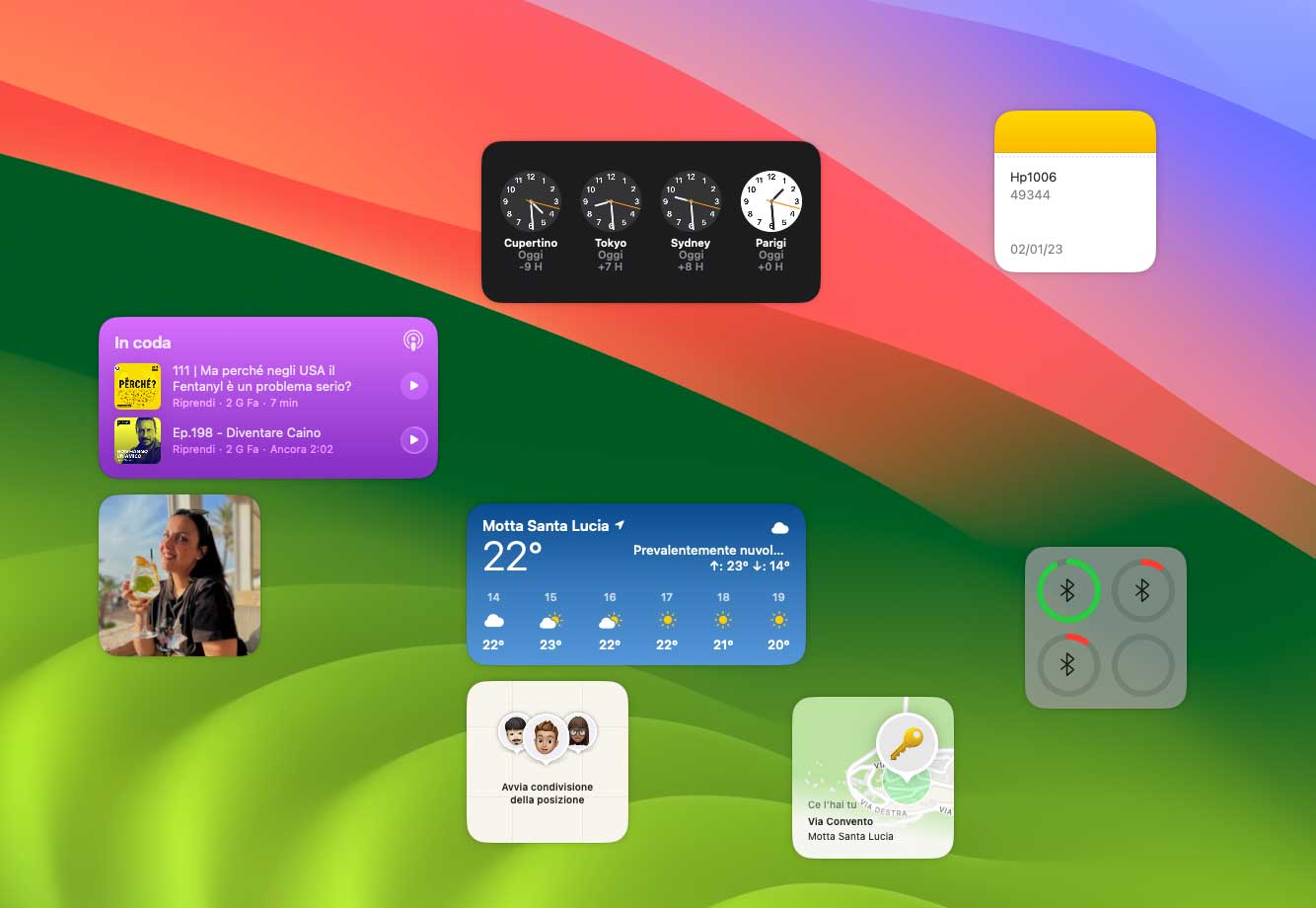 macOS Sonoma, come funzionano i nuovi widget sulla Scrivania