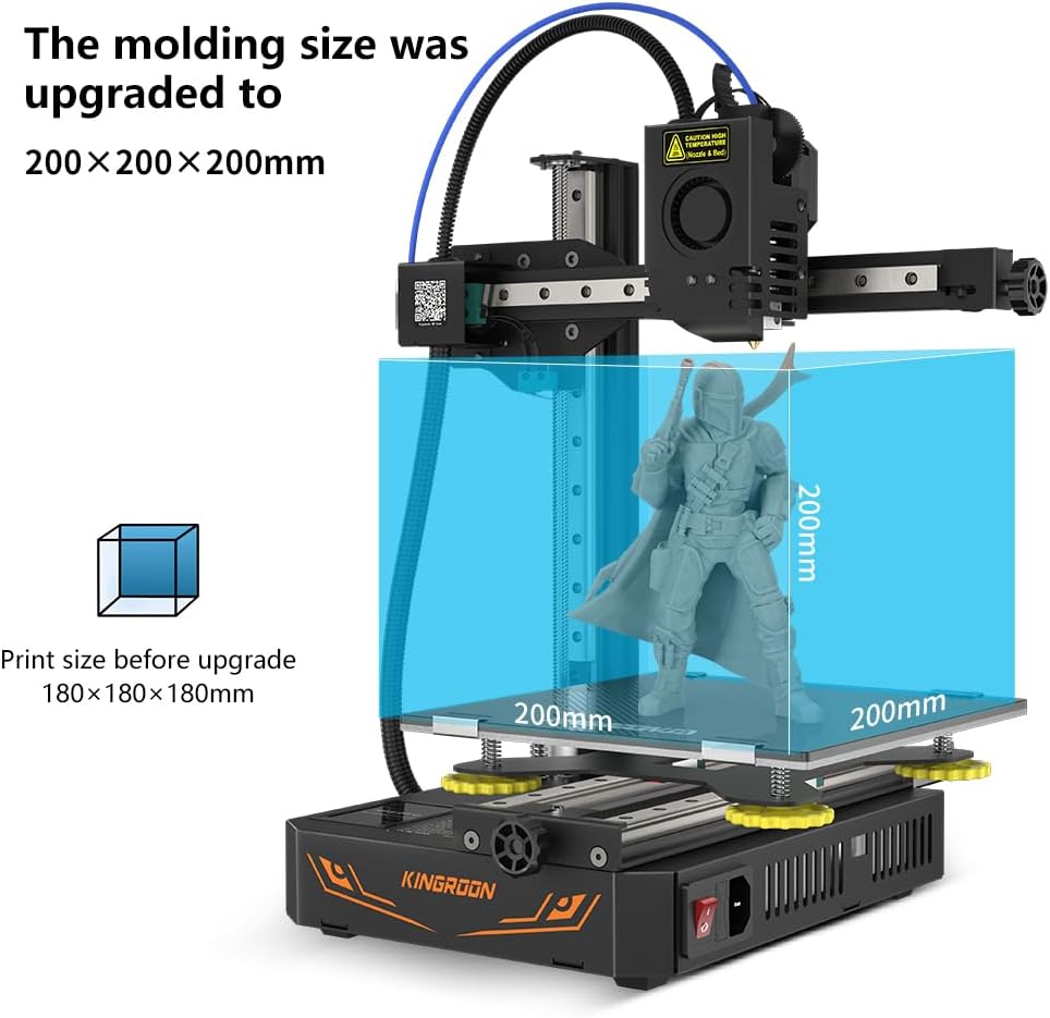 Kingroon KP3S Pro S1 è la stampante 3D di precisione, guida lineare doppia per risultati impeccabili