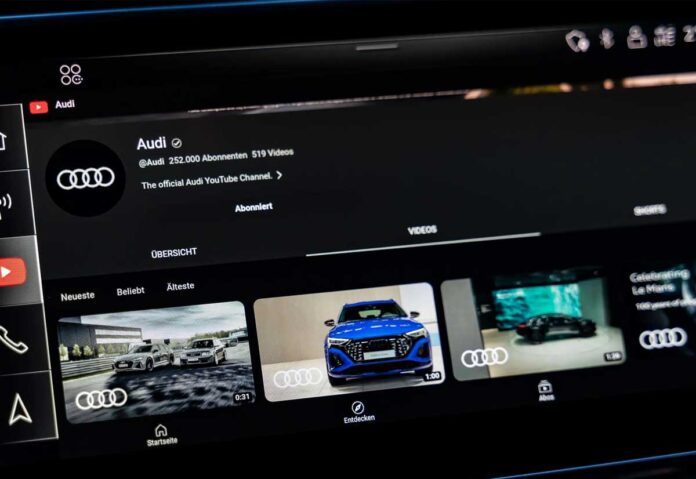 Audi integra l’app di YouTube in vettura