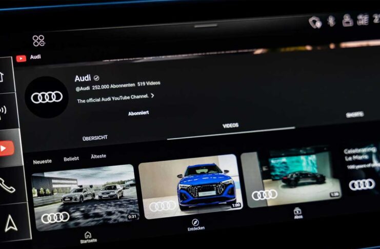 Audi integra l’app di YouTube in vettura
