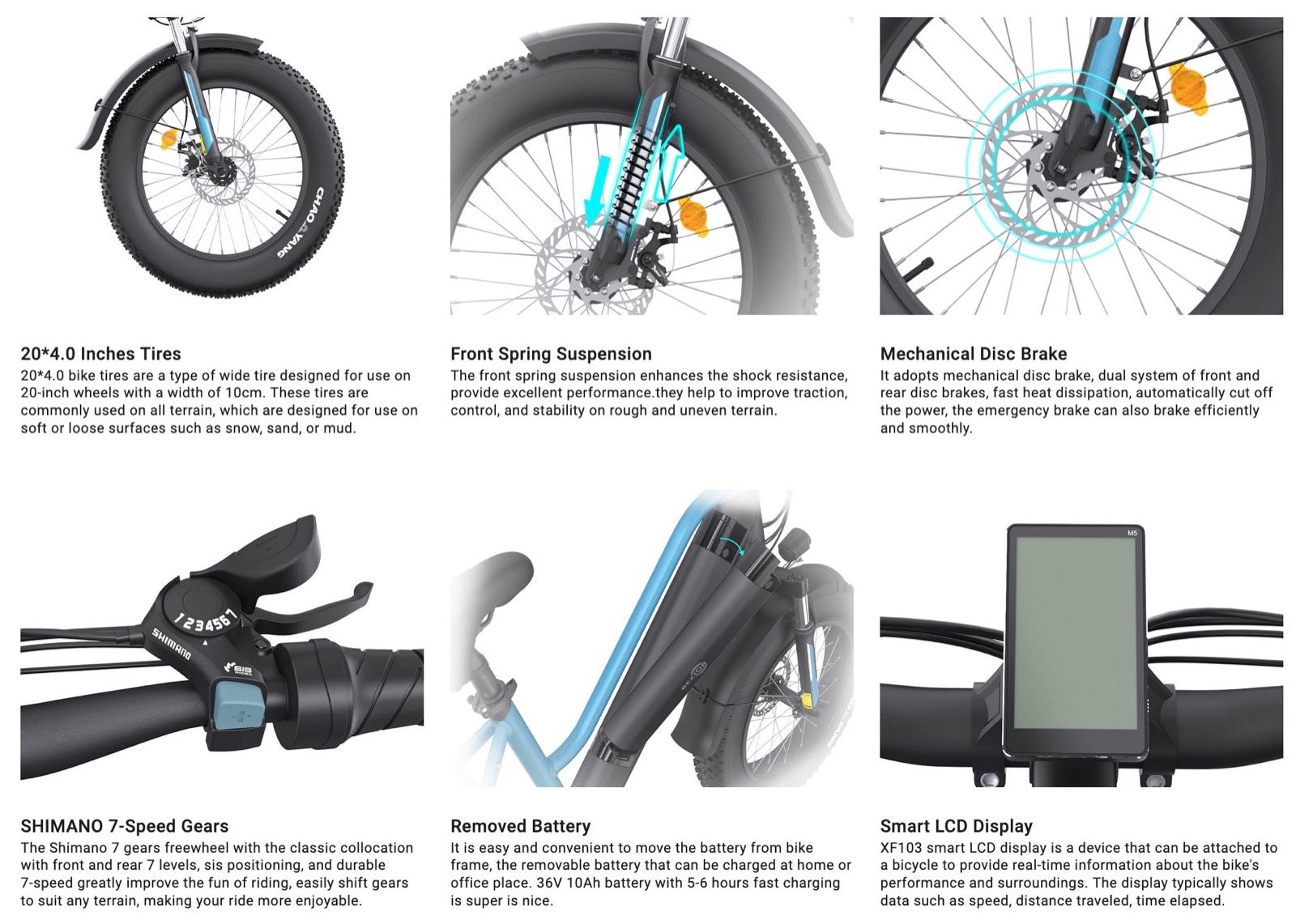 BEZIOR XF103, mountain bike elettrica con ruote fat scontata di 600 €