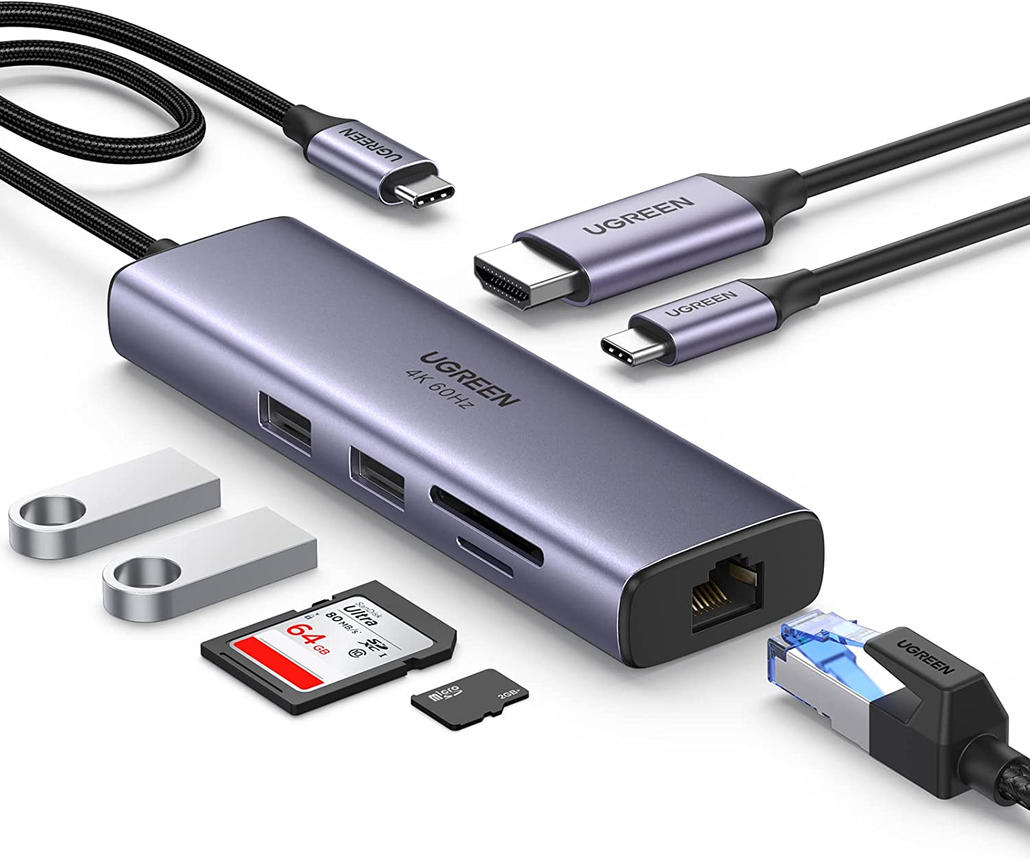 Hub USB-C 4K Ugreen con PD 100W coupon sconto a 39,20 euro