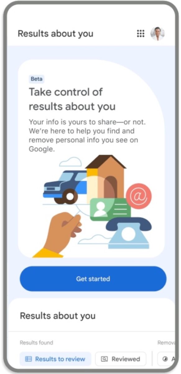 Google ti avvisa se i dati personali appaiono nelle Ricerche