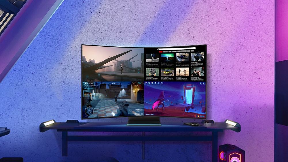 Samsung, un monitor gaming dual UHD da 57 pollici