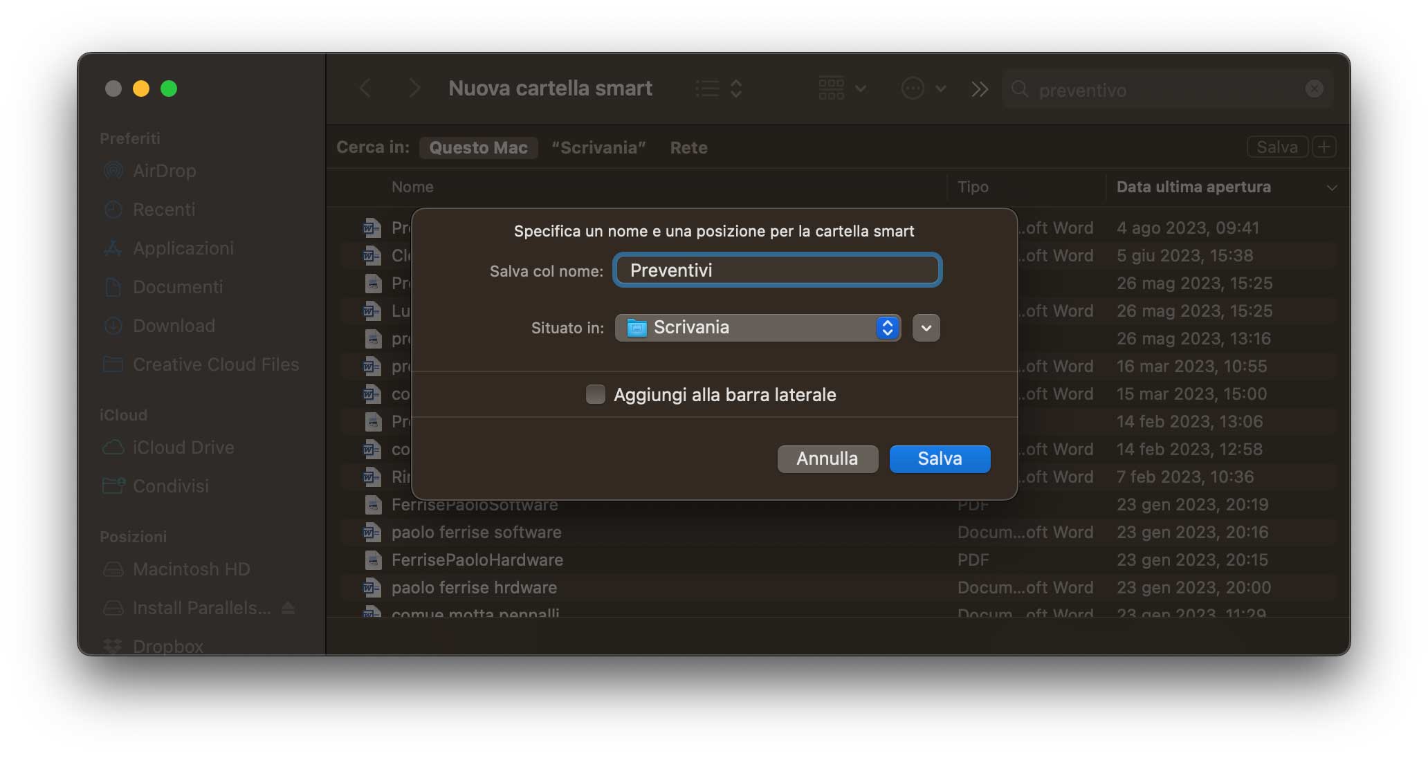 Cosa sono le cartelle smart di macOS Cosa sono le cartelle smart di macOS