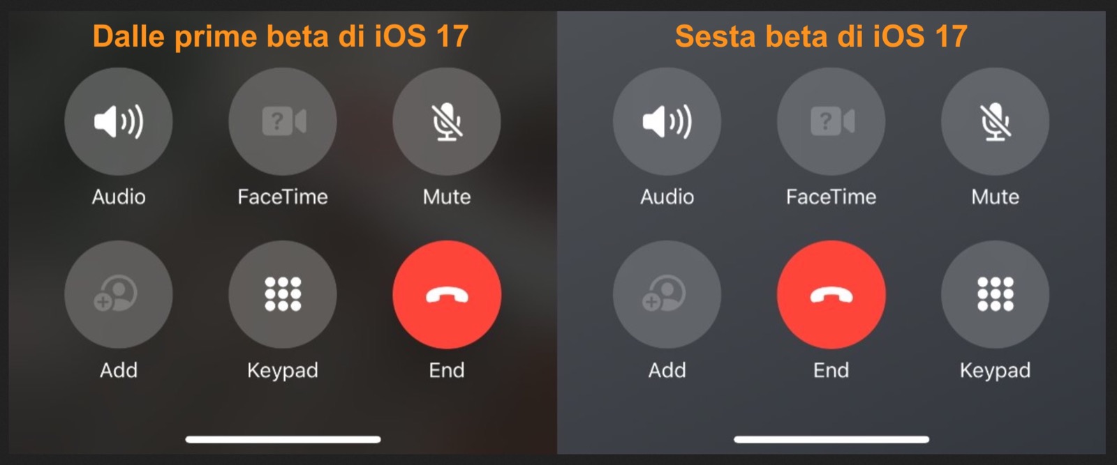 Apple si arrende e trova la posizione del tasto Termina chiamata Apple si arrende e trova la posizione del tasto Termina chiamata