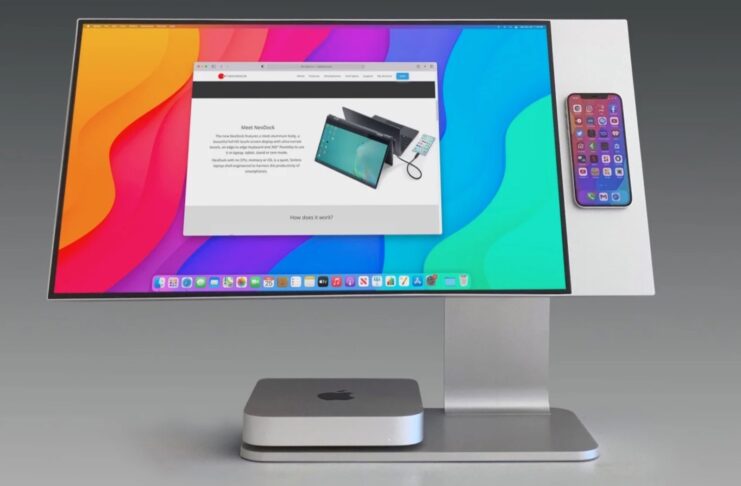 Monitor Nex aggancia magneticamente iPhone e lo ricarica